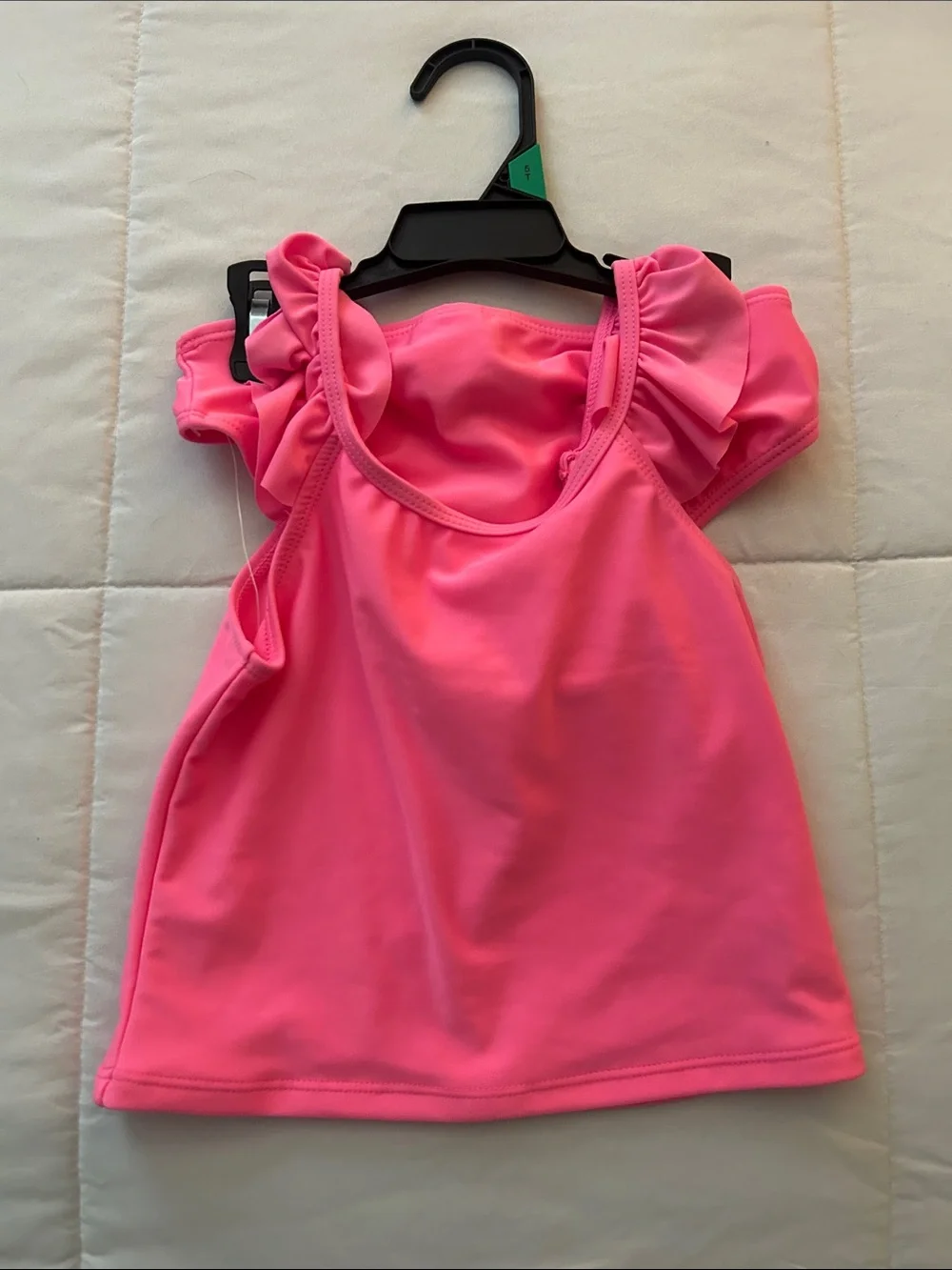 Girl’s Pink Ruffle Sleeve Tank Top